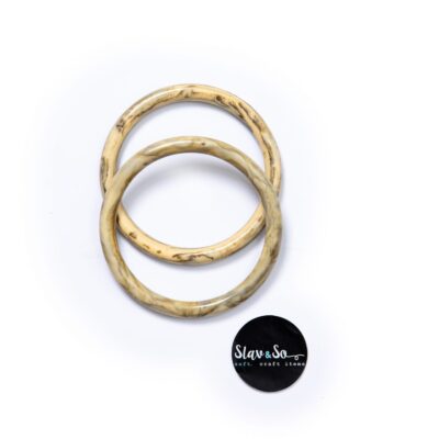 ידיות פרספקס עגולות צבע שיש קוטר 10 סמ לתיק סרוג בעבודת יד